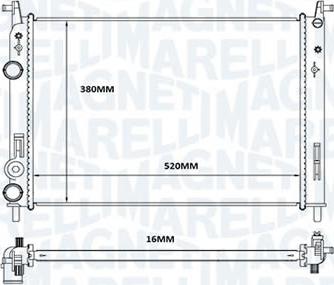 Magneti Marelli - BR RMM1073RFT - Радиатор, охлаждане на двигателя vvparts.bg