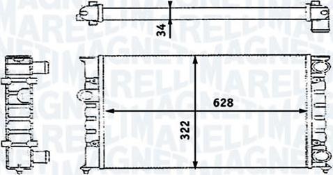 Magneti Marelli - BR RMM376713421 - Радиатор, охлаждане на двигателя vvparts.bg