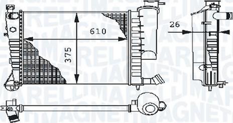 Magneti Marelli - BR RMM376712611 - Радиатор, охлаждане на двигателя vvparts.bg