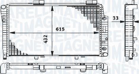 Magneti Marelli - BR RMMD9963 - Радиатор, охлаждане на двигателя vvparts.bg