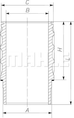 MAHLE 061 LW 00116 000 - Цилиндрова риза vvparts.bg