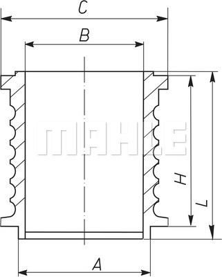 MAHLE 004 WR 06 01 - Цилиндрова риза vvparts.bg