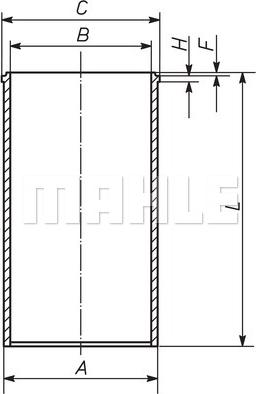 MAHLE 011 WV 02 00 - Цилиндрова риза vvparts.bg