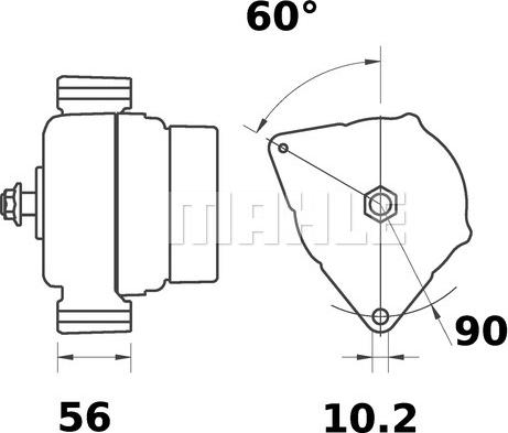 MAHLE MG 344 - Генератор vvparts.bg