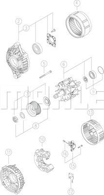 MAHLE MG 74 - Генератор vvparts.bg