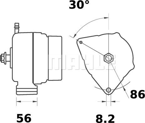 MAHLE MG 178 - Генератор vvparts.bg