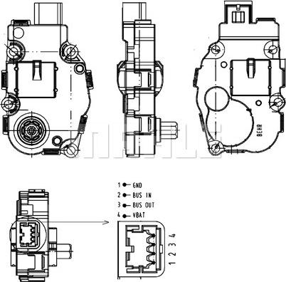 MAHLE AA 18 000P - Регулиращ елемент, смесваща клапа vvparts.bg