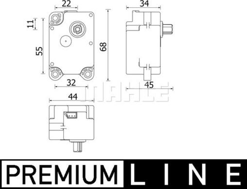 MAHLE AA 71 000P - Регулиращ елемент, смесваща клапа vvparts.bg