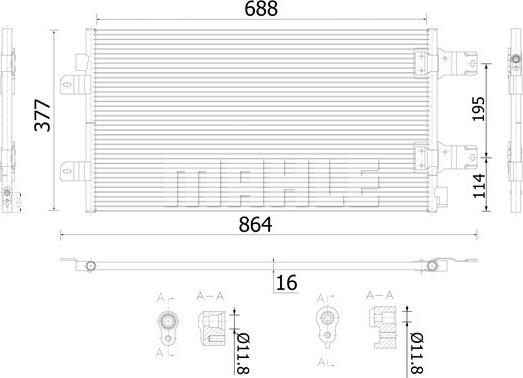 MAHLE AC 906 000S - Кондензатор, климатизация vvparts.bg