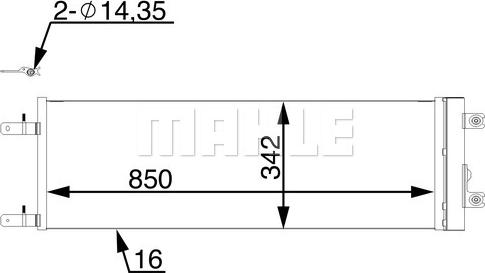 MAHLE AC 98 000S - Кондензатор, климатизация vvparts.bg