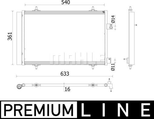 MAHLE AC 922 000P - Кондензатор, климатизация vvparts.bg