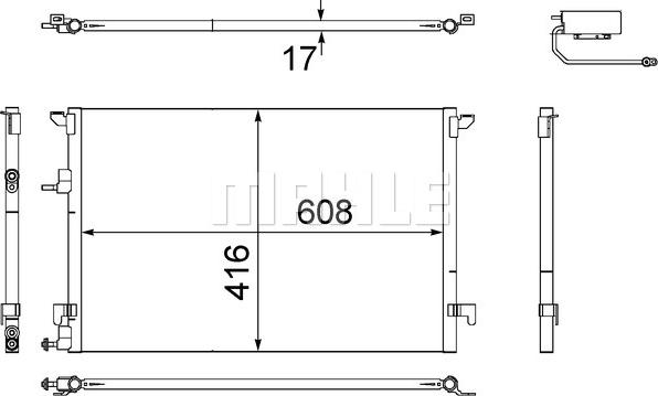 MAHLE AC 498 000S - Кондензатор, климатизация vvparts.bg