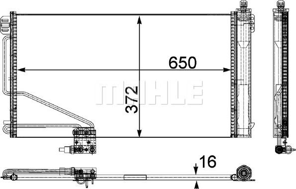 MAHLE AC 448 000P - Кондензатор, климатизация vvparts.bg