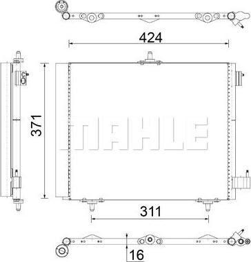 MAHLE AC 460 000S - Кондензатор, климатизация vvparts.bg