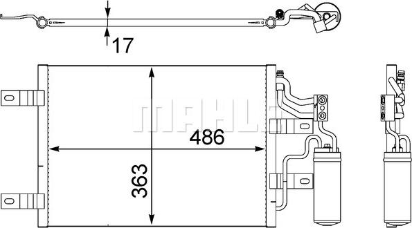 MAHLE AC 409 000S - Кондензатор, климатизация vvparts.bg