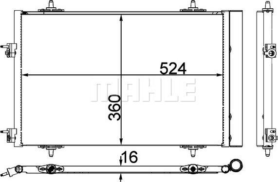 MAHLE AC 40 000P - Кондензатор, климатизация vvparts.bg