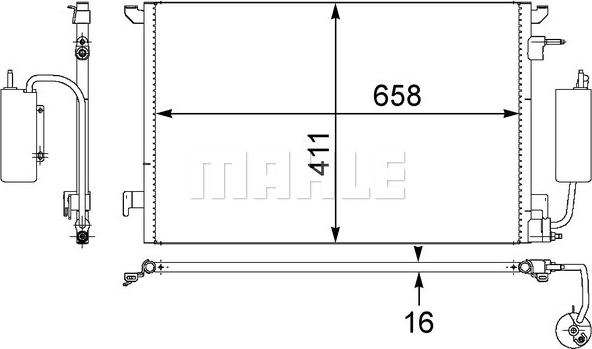 MAHLE AC 407 000S - Кондензатор, климатизация vvparts.bg