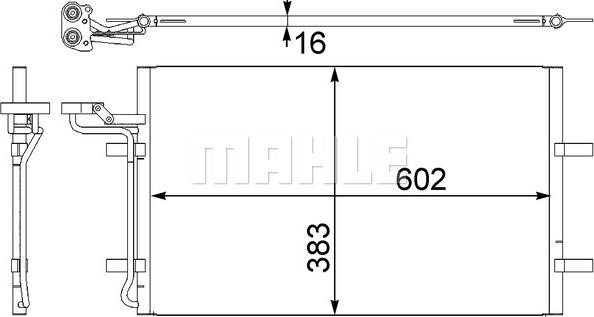 MAHLE AC 410 001S - Кондензатор, климатизация vvparts.bg