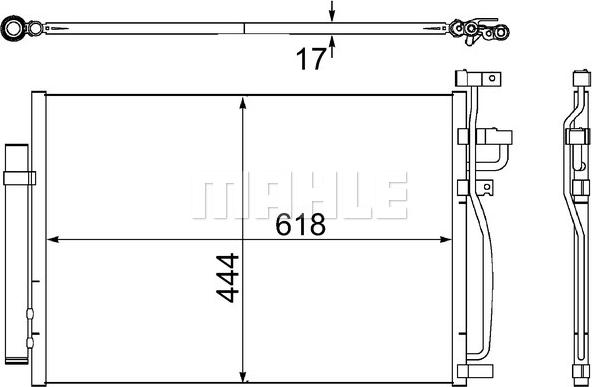 MAHLE AC 489 000S - Кондензатор, климатизация vvparts.bg