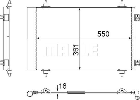 MAHLE AC 487 000S - Кондензатор, климатизация vvparts.bg