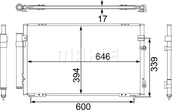 MAHLE AC 476 000S - Кондензатор, климатизация vvparts.bg