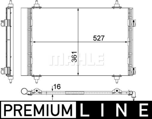 MAHLE AC 554 000P - Кондензатор, климатизация vvparts.bg