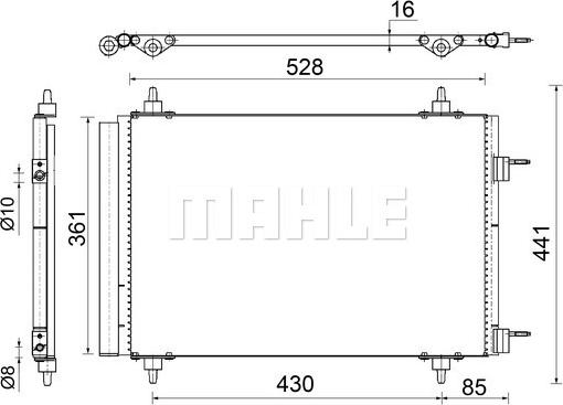 MAHLE AC 554 000S - Кондензатор, климатизация vvparts.bg