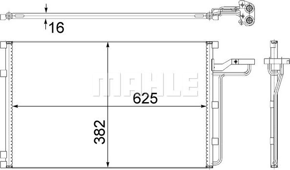 MAHLE AC 551 001S - Кондензатор, климатизация vvparts.bg