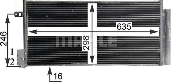 MAHLE AC 505 000P - Кондензатор, климатизация vvparts.bg