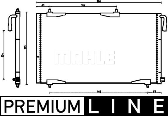 MAHLE AC 501 000P - Кондензатор, климатизация vvparts.bg