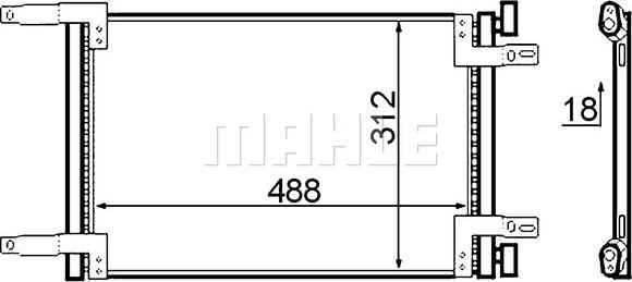 MAHLE AC 516 000S - Кондензатор, климатизация vvparts.bg