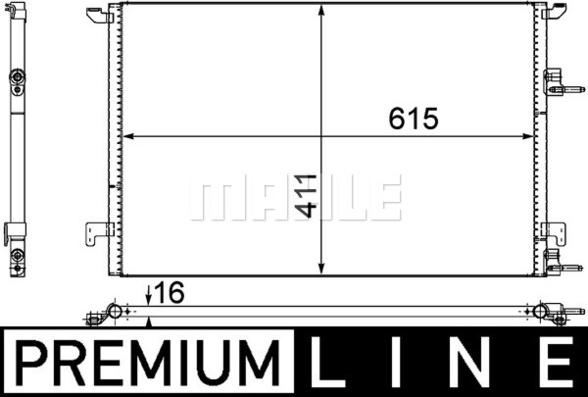 MAHLE AC 589 000P - Кондензатор, климатизация vvparts.bg