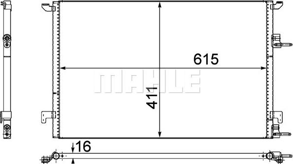 MAHLE AC 589 000P - Кондензатор, климатизация vvparts.bg