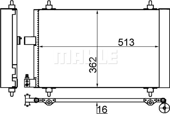 MAHLE AC 585 001S - Кондензатор, климатизация vvparts.bg