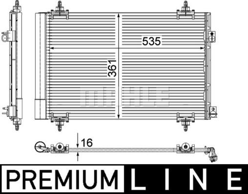 MAHLE AC 587 000P - Кондензатор, климатизация vvparts.bg