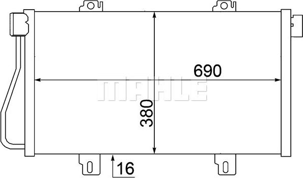 MAHLE AC 529 000S - Кондензатор, климатизация vvparts.bg