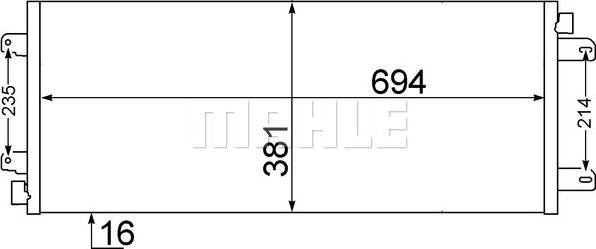 MAHLE AC 527 000S - Кондензатор, климатизация vvparts.bg