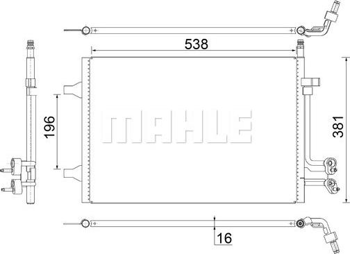 MAHLE AC 692 000S - Кондензатор, климатизация vvparts.bg