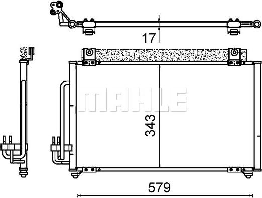 MAHLE AC 647 000S - Кондензатор, климатизация vvparts.bg