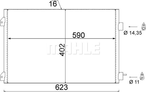 MAHLE AC 650 000S - Кондензатор, климатизация vvparts.bg