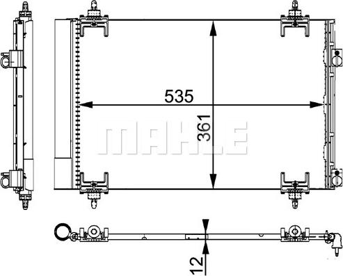 MAHLE AC 667 000P - Кондензатор, климатизация vvparts.bg