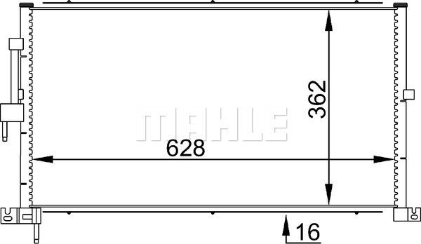 MAHLE AC 687 001S - Кондензатор, климатизация vvparts.bg