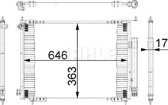 MAHLE AC 678 000S - Кондензатор, климатизация vvparts.bg