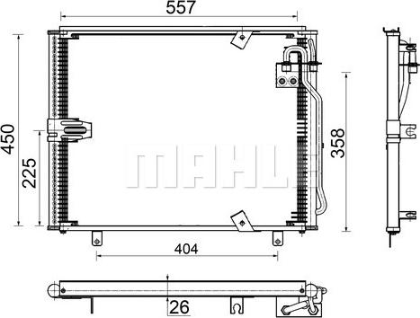 MAHLE AC 148 000S - Кондензатор, климатизация vvparts.bg