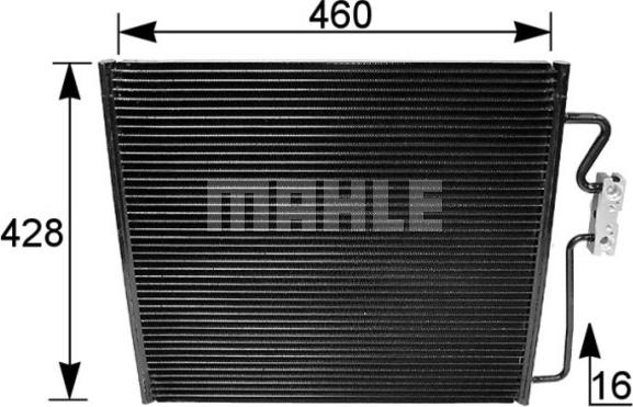 MAHLE AC 154 001S - Кондензатор, климатизация vvparts.bg