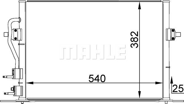 MAHLE AC 158 000S - Кондензатор, климатизация vvparts.bg