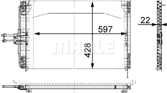 MAHLE AC 153 000P - Кондензатор, климатизация vvparts.bg