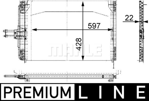 MAHLE AC 153 000P - Кондензатор, климатизация vvparts.bg