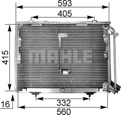 MAHLE AC 168 000P - Кондензатор, климатизация vvparts.bg