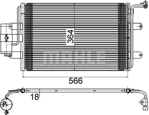 MAHLE AC 180 000S - Кондензатор, климатизация vvparts.bg